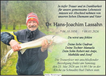 Traueranzeige von Hans-Joachim Lassahn von Schwarzwälder Bote