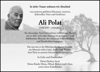 Traueranzeige von Ali Polat von Schwarzwälder Bote