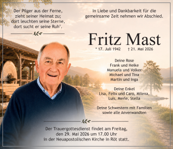 Traueranzeige von Fritz Mast von Schwarzwälder Bote