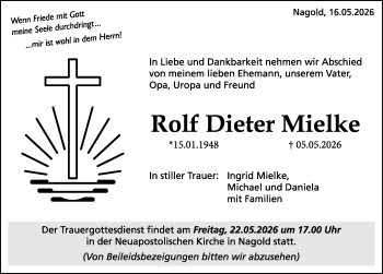 Traueranzeige von Rolf Dieter Mielke von Schwarzwälder Bote