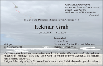 Traueranzeige von Eckmar Grah von Schwarzwälder Bote