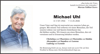Traueranzeige von Michael Uhl von Schwarzwälder Bote