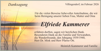 Traueranzeige von Elfriede Kammerer von Schwarzwälder Bote